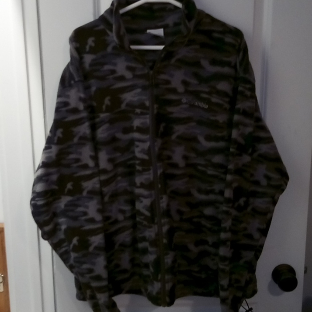 Columbia gray army XXL fleece zipup